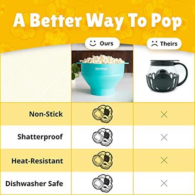 W&P Microwave Silicone Personal Popcorn Popper Maker, Charcoal