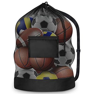 VVWAYSE Ball Storage Mesh Soccer Ball Bag Holder Heavy Duty Drawstring Bags  Team Work for Basketball, Volleyball, Baseball, Swimming Gear With