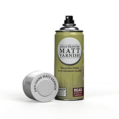 The Army Painter Anti Shine Matt Spray for Miniature Painting - After  Quickshade Spray Paint Top Coat Acrylic Varnish - Satin Finish Spray for Acrylic  Model Paint, 400ml Can - Yahoo Shopping