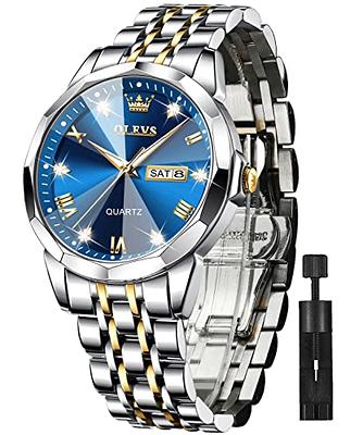  OLEVS Mens Wrist Watches with Date and Day,Classic