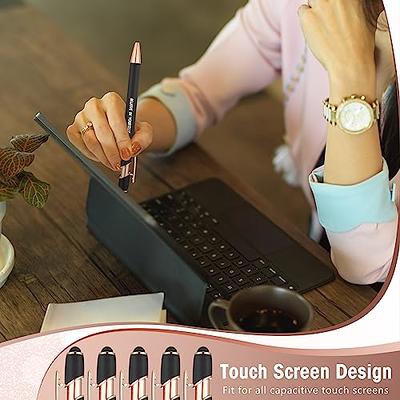 Stylus Pen for Touch Screens, Fine Point Smooth Writing Pens, Personalized  Colorful Pens Bulk, Black Ink 1.0 mm Journaling Pen, Cute Pens Office  Supplies For Women & Men, Note Taking 