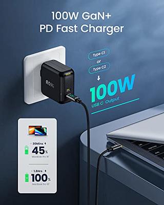 Basics 100W 4-Port GaN Wall Charger with 2 USB-C & 2 USB-A Ports