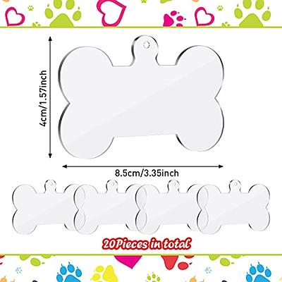 Dog Tag Blanks Clear Acrylic Key Chain Blanks Clear Acrylic Dog