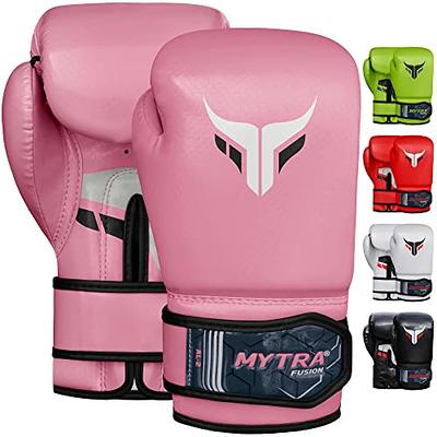 Mytra Fusion Guantes de boxeo profesionales de entrenamiento, guantes de  kickboxing para hombres y mujeres, guantes de boxeo MMA Muay Thai Sparring