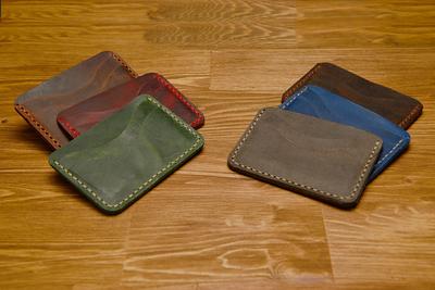 Leather Credit Card Wallet [Handmade] [Personalized]