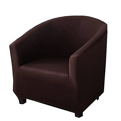 Club Chair Slipcover Stretch Barrel Chair Covers Solid Color