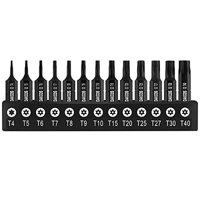 11 Pcs Tamper Resistant Star Bits S2 Steel T7-T40 Security Torx Bit Set &  Holder