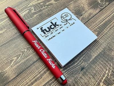 Fresh Outta Fucks Pad and Pen, Funny Pens, Snarky Novelty Fresh