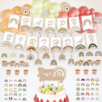 Homond Boho Rainbow Party Decorations, Boho Rainbow Cake Topper, Boho  Rainbow Birthday Decorations, Boho Rainbow Banner Hanging Swirls Stickers,  Boho Rainbow Balloon Garland Arch Kit, Peach - Yahoo Shopping