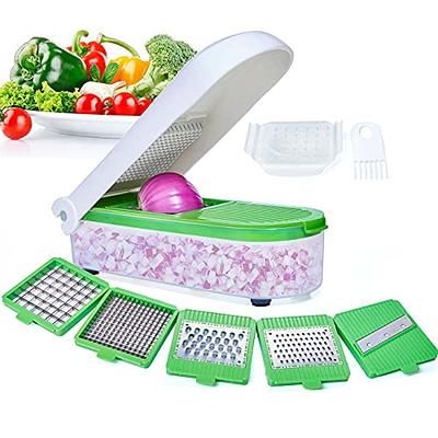 Food Chopper, Easy to Clean Manual Hand Vegetable Chopper Dicer, Dishwasher Safe Slap Onion Chopper, Black