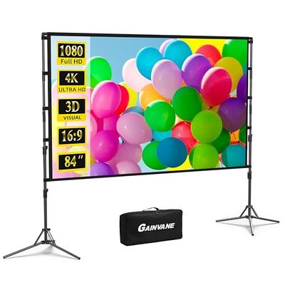 Projector Screen and Stand, HYZ 60 inch Rear Front Portable