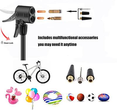  VIMILOLO Bike Floor Pump,Portable Ball Pump Inflator Bicycle  Floor Pump with Both Presta and Schrader Bicycle Pump Valves Bike Pumps-160Psi  Max : Sports & Outdoors