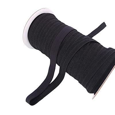 Nylon Elastic Bands 5/8'' Fold Over Sewing Elastic Ribbon DIY Craft Garment  Hair Accessories Making (Black 100 Yards) - Yahoo Shopping