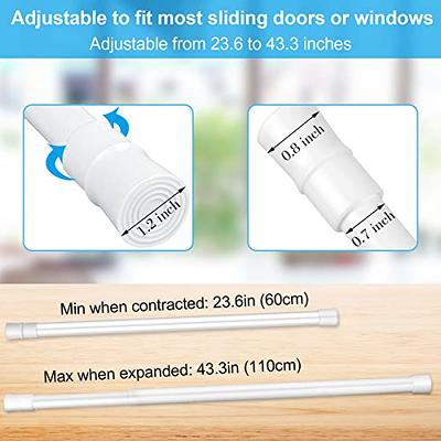 Master Lock Compact Door Stopper Folding Security Bar, Adjustable for  Hinged and Sliding Doors, White 