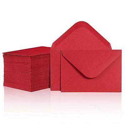 Gift Card Envelopes - 100-Count Mini Envelopes, Red Paper Business Card  Envelopes, Bulk Tiny Envelope Pockets for Small Note Cards, Red 4 x 2.7  Inches - Yahoo Shopping