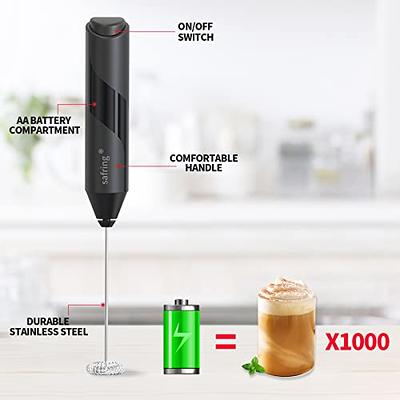 Bonsenkitchen Handheld Milk Frother Electric Hand Foamer Blender for Drink Mixer Perfect for Bulletproof Coffee Matcha Hot Chocolate Mini Battery