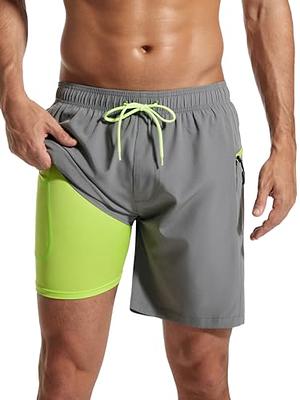 SILKWORLD Mens Swimming Trunks 5 Inch Inseam Swim Shorts Summer