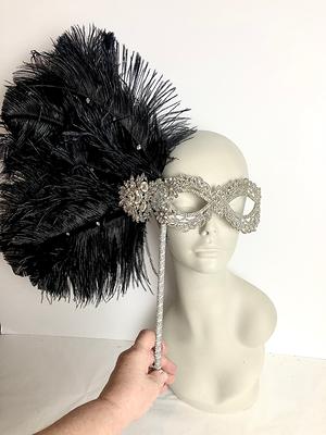 Rhinestone Mask Black