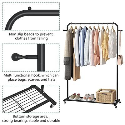 Raybee Clothes Rack Heavy Duty Clothing Rack Load 795LBS Clothing Racks for  Hanging Clothes Adjustable Wardrobe Closet Portable Heavy Duty Clothes