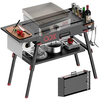 GRISUN Portable Grill Cart for Ninja Woodfire Grill OG700 Series, Folding  Outdoor Grill Stand for Ninja OG701, Pit Boss 10697/10724, 22  Blackstone,Traeger Ranger Griddle with Table Shelf and Basket 