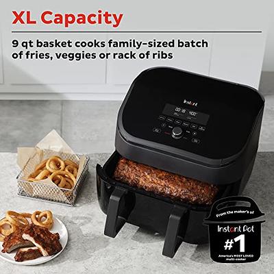  Instant Pot XL 8-QT Dual Basket Air Fryer Oven, From the Makers  of Instant Pot,2 Independent Baskets,Clear Cooking Window,Dishwasher-Safe  Basket, App with over 100 Recipes,Stainless Steel : Home & Kitchen