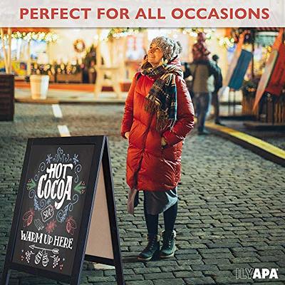 Rustic Magnetic A-Frame Chalkboard Sign/Extra Large 40 x 20 Free Standing  Chalkboard Easel/Sturdy Sidewalk Sign Sandwich Board/Outdoor A Frame Chalk  Board for Weddings & More! - Yahoo Shopping