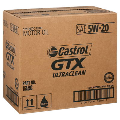 Castrol GTX Ultraclean 5W-30 Synthetic Blend Motor Oil, 1 Quart 