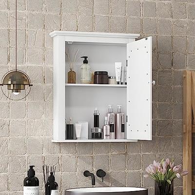 Giantex Bathroom Medicine Cabinet with Mirror, Wall Mounted Hanging Storage  Organizer with Adjustable Shelf, Mirrored Storage Cabinet for Indoor