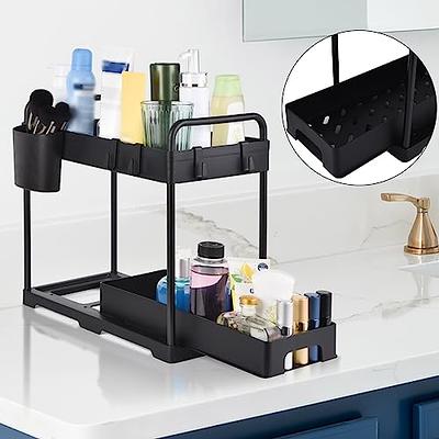 Puricon 3 Pack Under Sink Organizer Pull Out Under Sink Storage, 2 Tier  Multi-Purpose Sliding Under the Sink Organizer Bathroom Kitchen Sink  Organizer