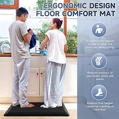 WISELIFE Kitchen Mat Cushioned Anti Fatigue Floor Mat,Thick Non Slip  Waterproof Kitchen Rugs and Mats,Heavy Duty Foam Standing Mat for Kitchen,Floor,Office,Desk,Sink,Laundry  (17.3x28+17.3x60) - Yahoo Shopping