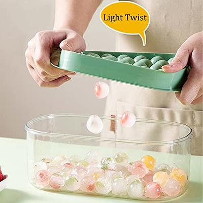 Ice Cube Tray with Lid and Bin, Easy-Release 55 Nugget Mini Ice