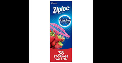 Ziploc Seal Top Freezer Bag, Gallon, 38-count, 4-pack