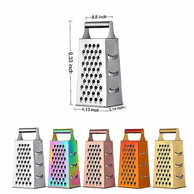 4-in-1 Vegetable&Cheese Grater, Box Grater for Cheese Stainless steel,Food  Shredder 4-Sided Convenience Gadgets for kitchen,Dishwasher Safe,Carrot  Peeler and Slicer (silver) - Yahoo Shopping