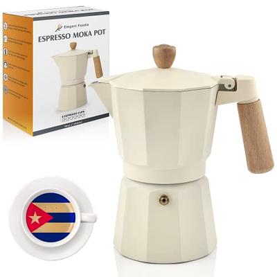 Coffee Pot, Stainless Steel Moka Pot Italian Coffee Maker 6 cup/10 OZ  Stovetop Espresso Maker for Gas or Electric Ceramic Stovetop Camping Manual