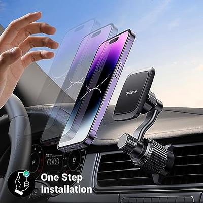 LISEN Phone Holders for Your Car [Enjoy Never Blocking] Car Phone Holder  Mount for Car [Easily Install] Cell Phone Holder for Car [2 Mounting  Options] Compatible for iPhone 15 14 13 Pro Max Plus All