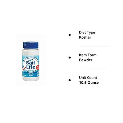  Salt For Life Salt Substitute - 10.5 oz. - Tasty Low Sodium  Salt & Potassium Salt Substitute for High Blood Pressure - The Top Salt  Substitute With Real Salt-Taste and