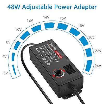 SHNITPWR Universal AC to DC Adapter 3V ~ 24V 2A 48W Switching Power Supply  3V 5V