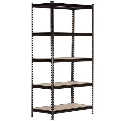 King's Rack Bin Rack Storage System Heavy Duty Steel Rack Organizer Shelving Unit w/ 16 Plastic Bins in 6 Tiers, Gray GT0939