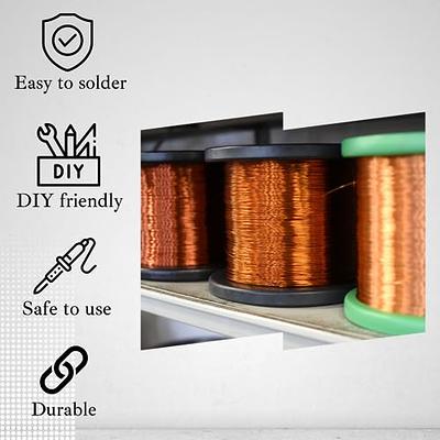 24 AWG Solid Enameled Bare Copper Magnet Wire - 1/4 lb Spool