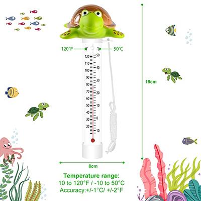 Floating Pool Thermometer, Large Display with String Easy to Read, Shatter  Resistant, for Outdoor & Indoor Swimming Pools, Spas, Hot Tubs & Aquariums