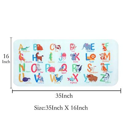 BEEHOMEE Cartoon Non Slip Bathtub Mat for Kids - 35x16 inch XL Large Size Anti Slip Shower Mats for for Toddlers Children Baby Floor Tub Mats