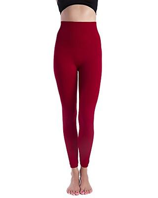 Homma High Waist Compression Leggings for Women Tummy Control Postpartum  Leggings Seamless Yoga Workout Pants Red L - Yahoo Shopping