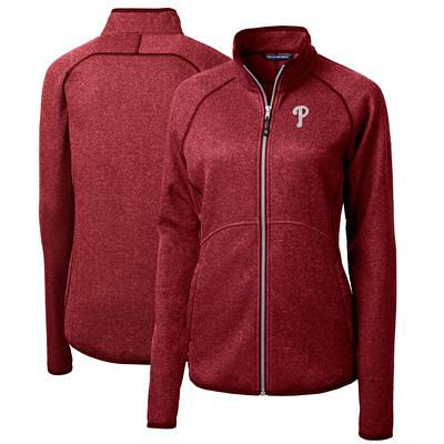 Houston Astros Cutter & Buck Women's Mainsail Sweater-Knit Full-Zip Jacket  - Heathered Charcoal