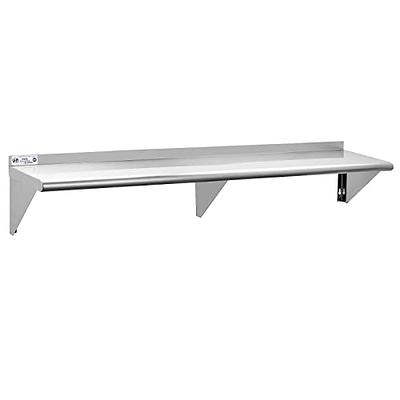 Hally Stainless Steel Shelf 12 x 24 Inches 230 lb, NSF Commercial Wall  Mount Floating Shelving for Restaurant, Kitchen, Home and Hotel