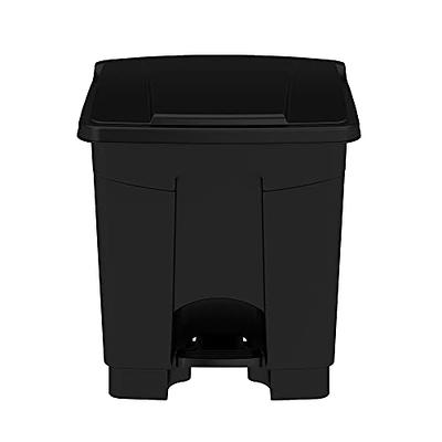 Safco 4-Gallons Black Plastic Touchless Kitchen Trash Can with Lid Indoor  in the Trash Cans department at