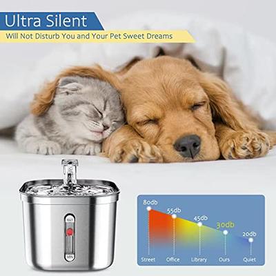 2.5L Dog Cat Water Fountain Automatic Pet Water Dispenser with 3 Filters &  1 Mat for sale 