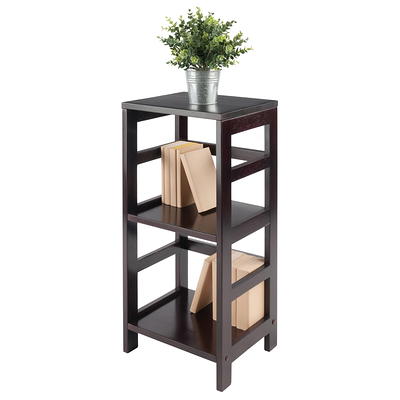 29.21 2 Tier Leo Shelf Storage or Bookshelf Wide Espresso Brown - Winsome