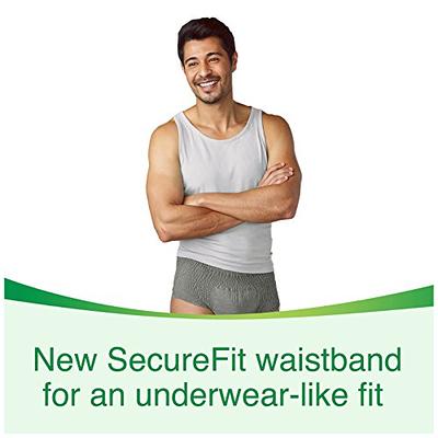 Depend Gray Fit-Flex Incontinence Underwear for Men, Maximum