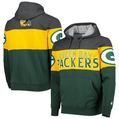 47 Men's Green Bay Packers Stripe Headline Black Hoodie