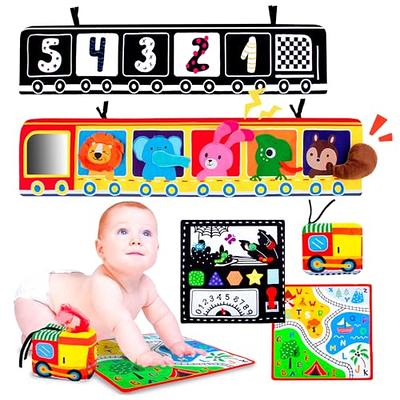 Newborn Sensory Toys For Babies Educational Baby Book Crib Toys Black White  Baby Toys Animal Cloth Book Baby Toys 0 12 Months